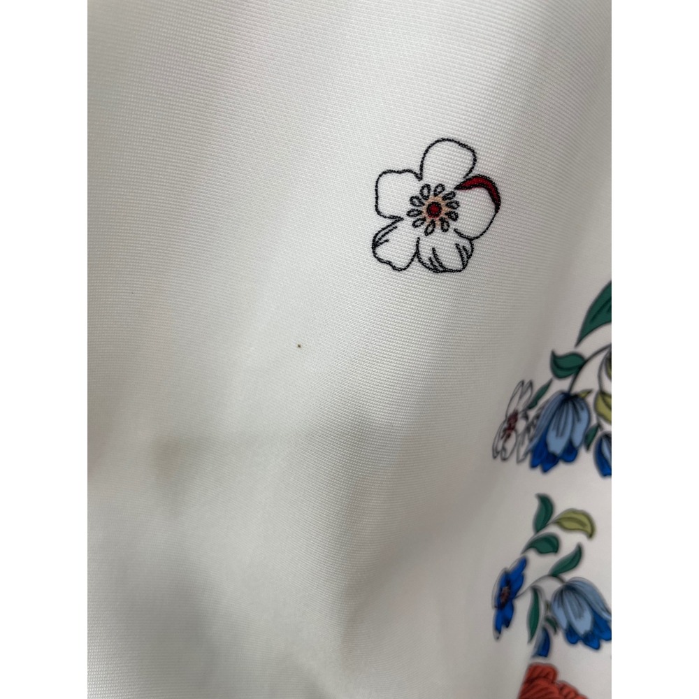 KORET Floral Dress White Red Blue Sleeveless Tank Knee Length L Feminine Flowers - Picture 5 of 10